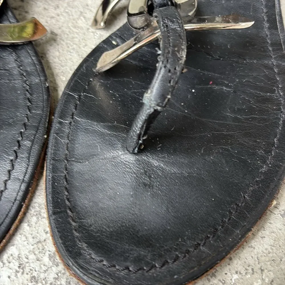 Chanel logo plaque flats